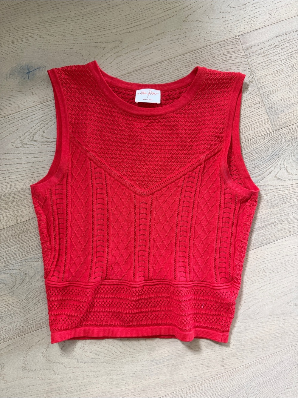 Allie rose Red Knit Sleeveless Top